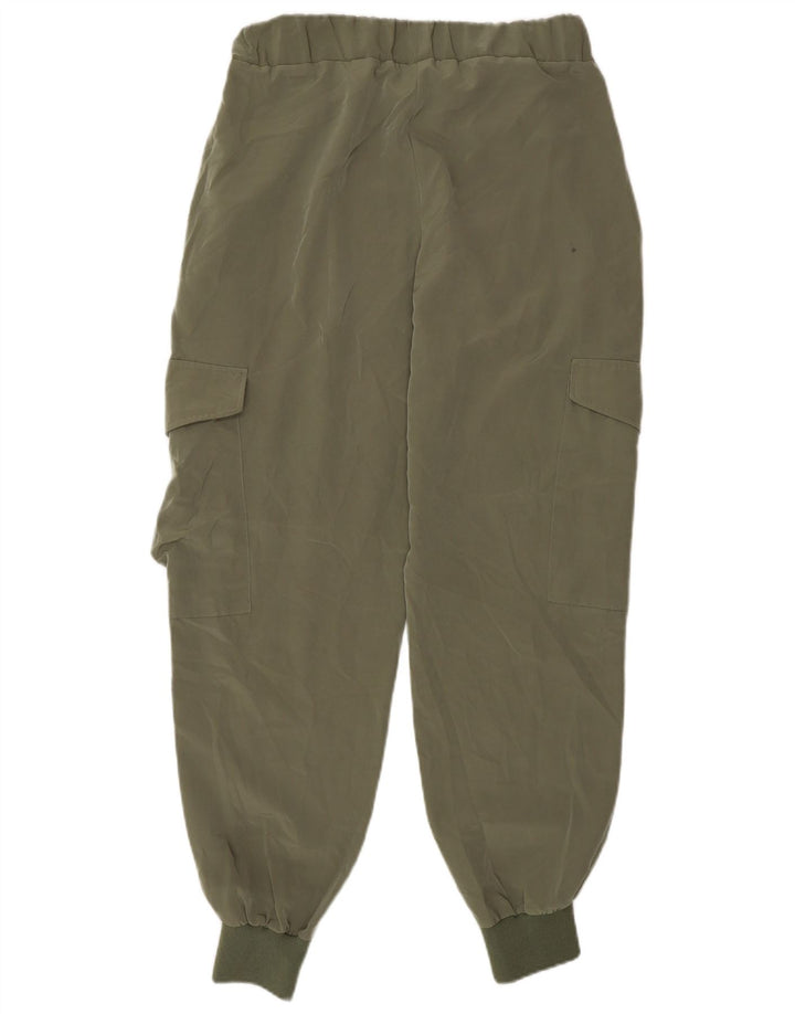 Damskie spodnie joggery Zara, małe, W28 L27, khaki, poliester