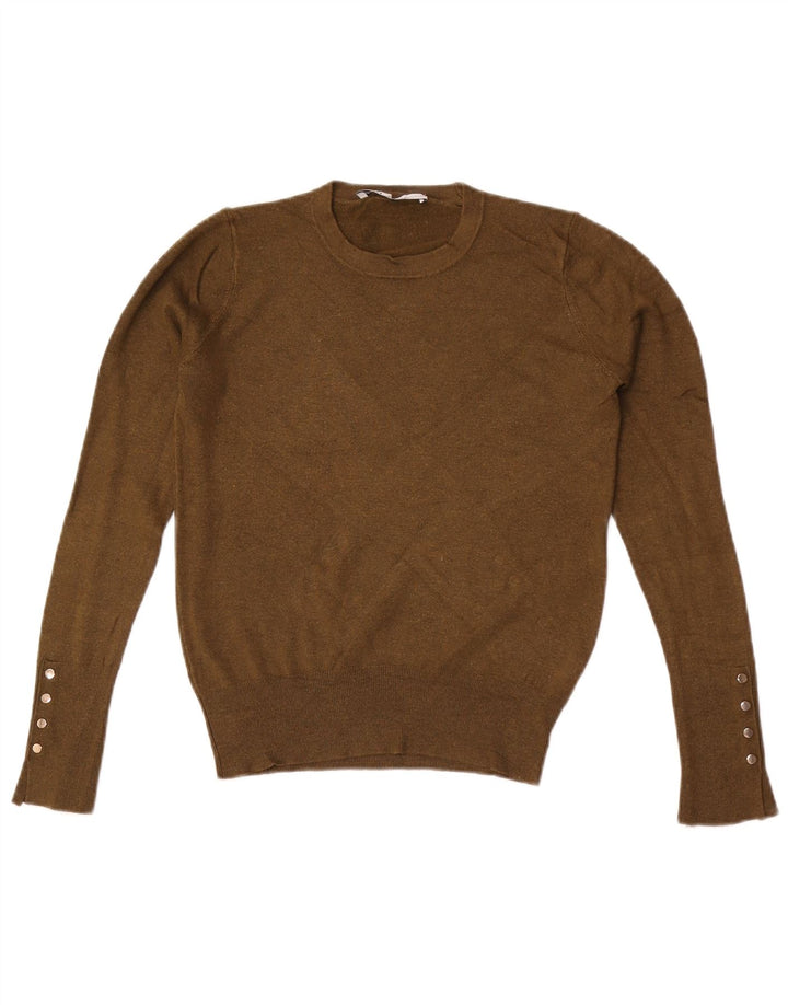 Sweter damski Zara z okrągłym dekoltem UK 12, średni khaki
