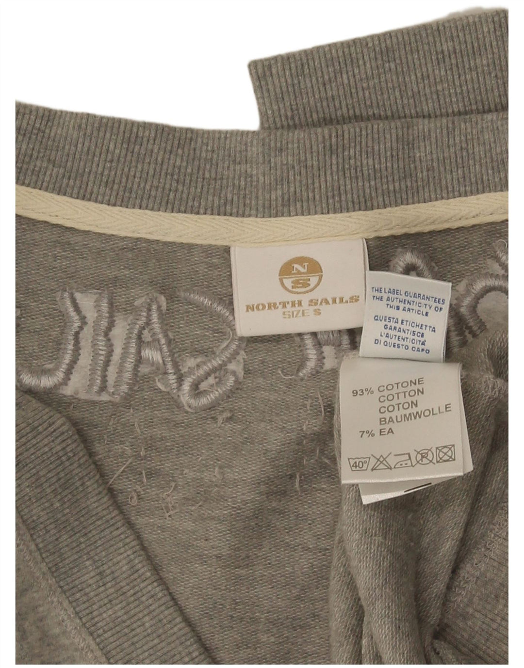 Damska bluza z grafiką North Sails, UK 10, mała, szara, bawełniana