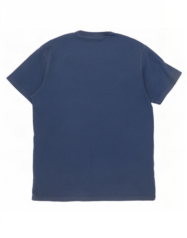 Męski T-shirt Guess o regularnym kroju z grafiką, duży, granatowy, bawełniany