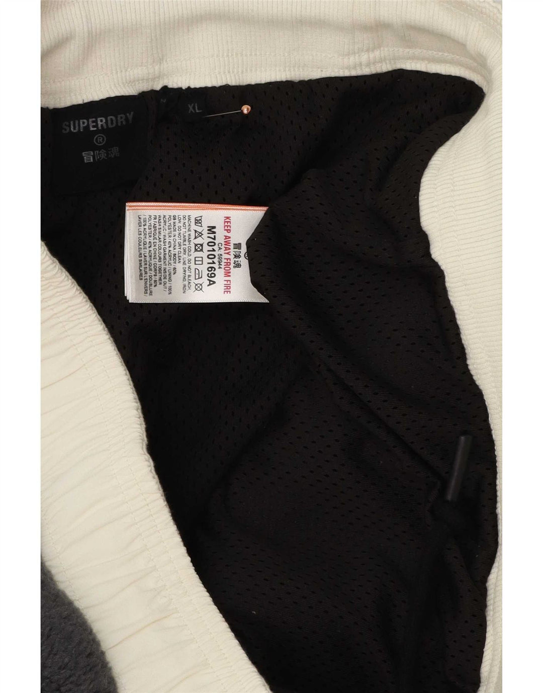 Męskie spodnie dresowe Superdry Joggers XL Czarny poliester z blokami kolorów