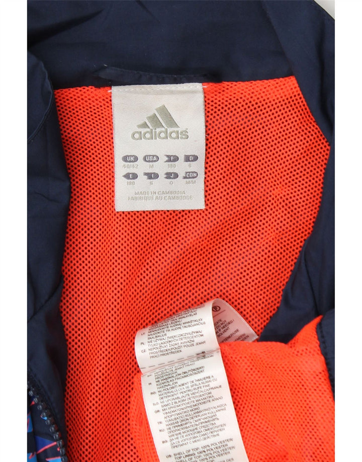 Adidas Męska bluza dresowa UK 40/42 Średni granatowy poliester