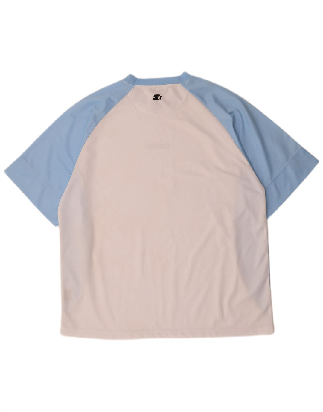 STARTER Męski T-shirt z grafiką Top 2XL Biały poliester z blokami kolorów