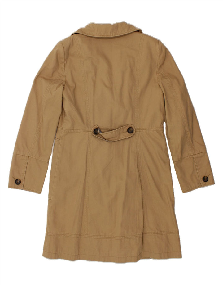 WHITE STUFF Womens Double Breasted Coat UK 10 Small Beige Cotton Vintage White Stuff and Second-Hand White Stuff from Messina Hembry 