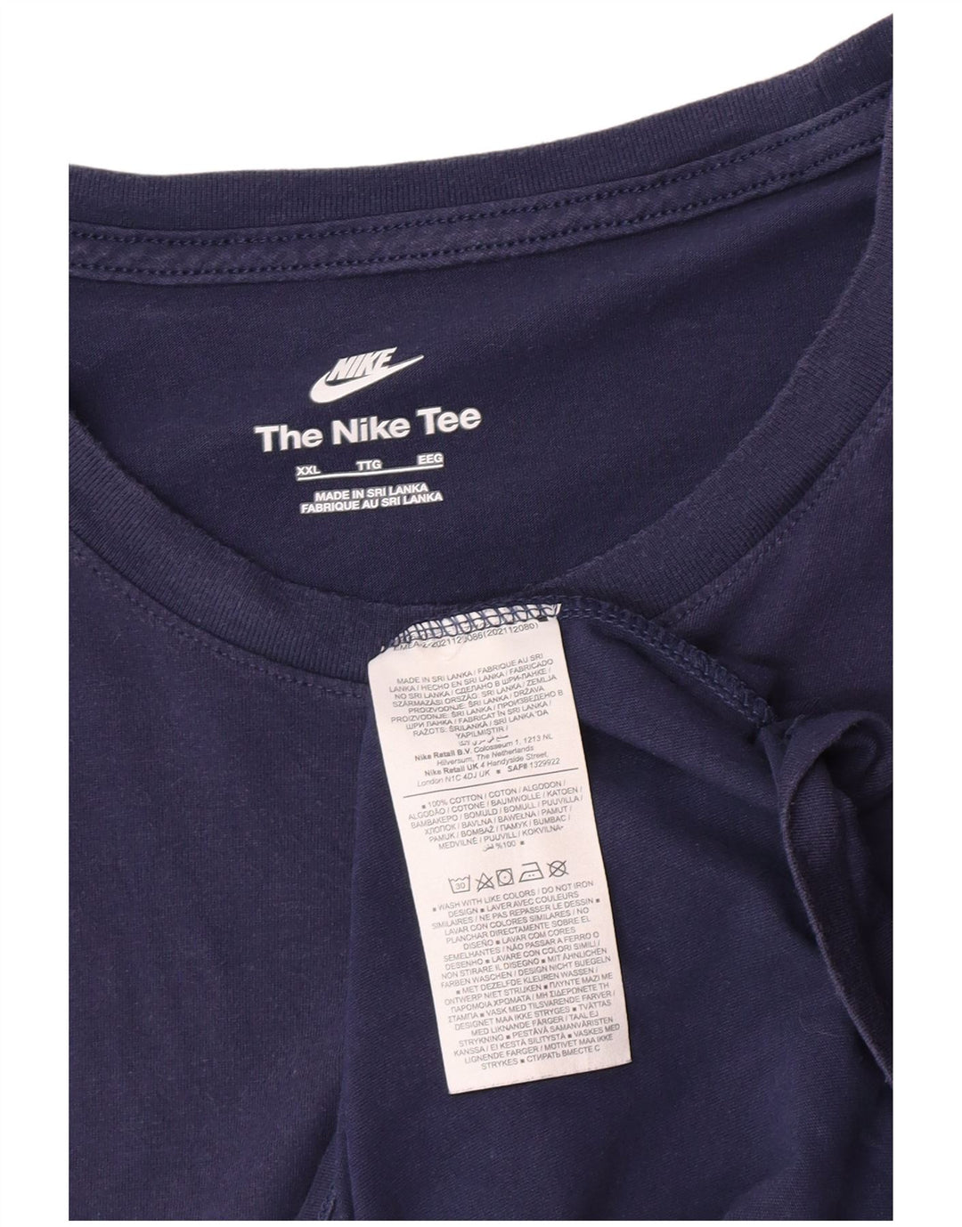 Koszulka męska Nike Top 2XL, granatowa, bawełniana