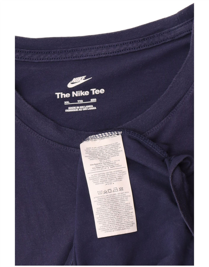 Koszulka męska Nike Top 2XL, granatowa, bawełniana