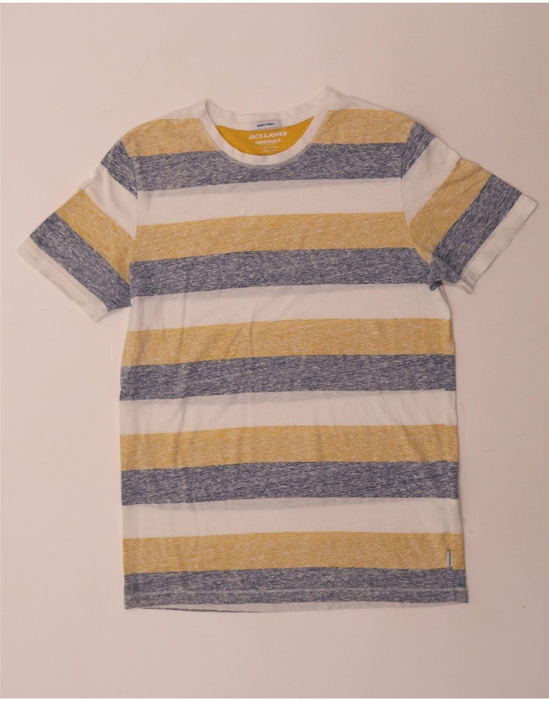 T-shirt męski Jack & Jones, duży, wielokolorowy poliester w paski