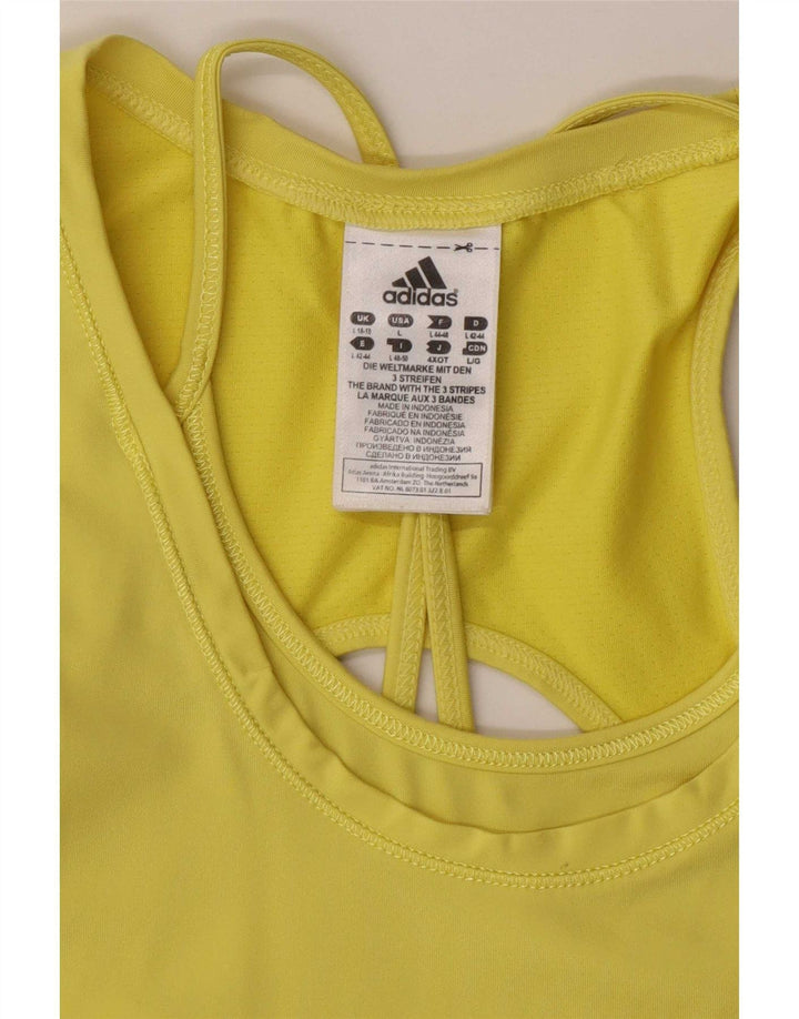 Damska kamizelka Adidas Climacool Top UK 16/18, duża, żółta, poliamidowa