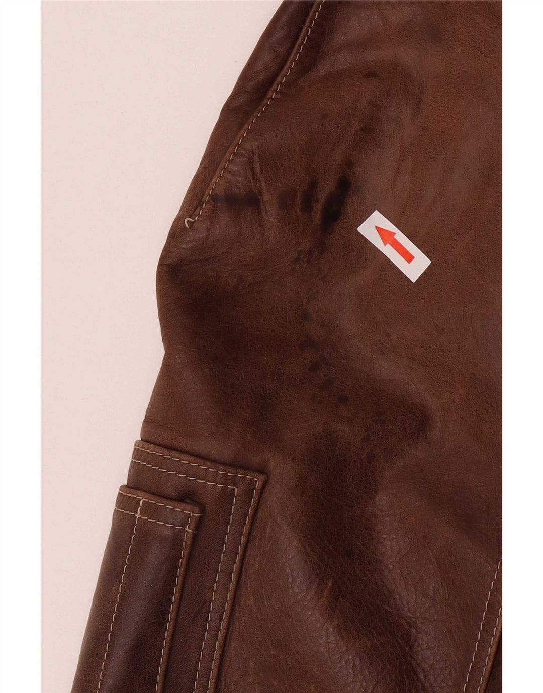 Męska skórzana kurtka bomber w stylu vintage IT 52 2XL brązowa