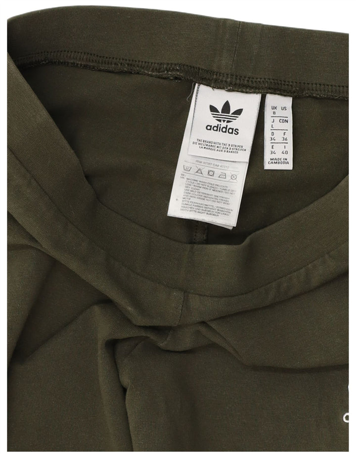 Legginsy damskie Adidas UK 8, małe, bawełniane w kolorze khaki
