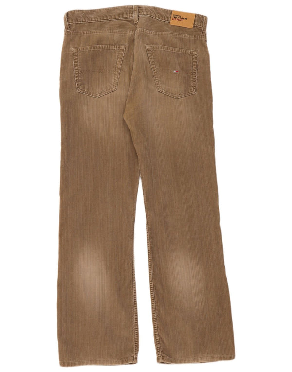 Damskie sztruksowe spodnie Tommy Hilfiger Bootcut W34 L32 Beżowa bawełna