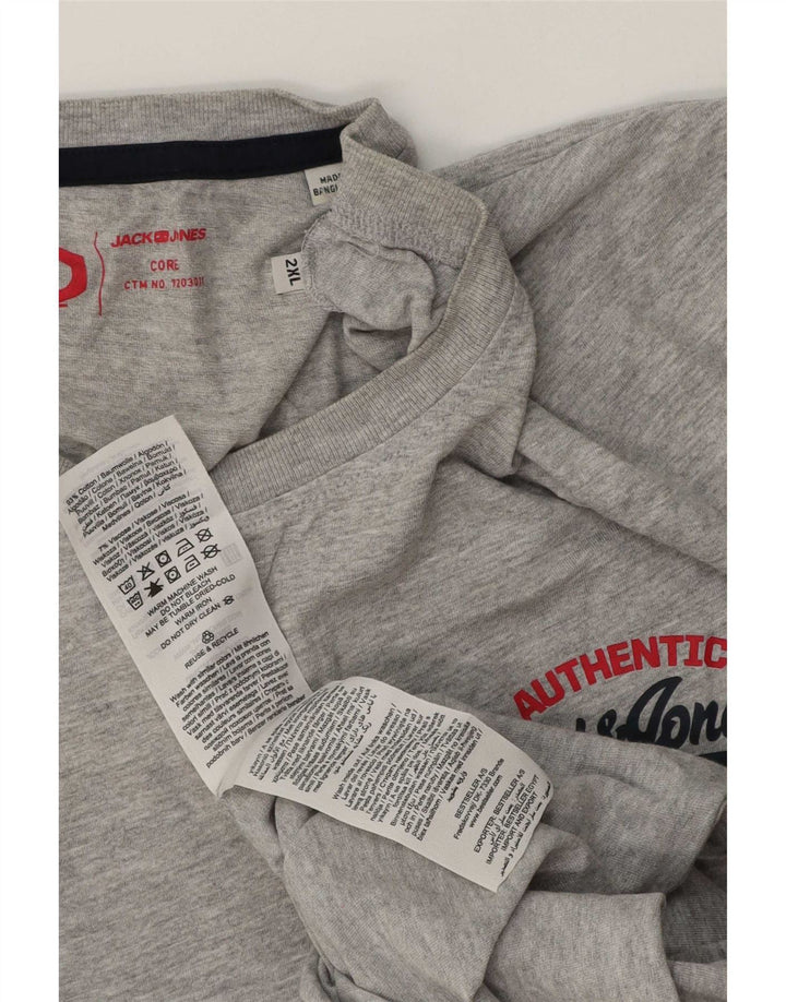 T-shirt męski Jack & Jones Top 2XL, szara bawełna
