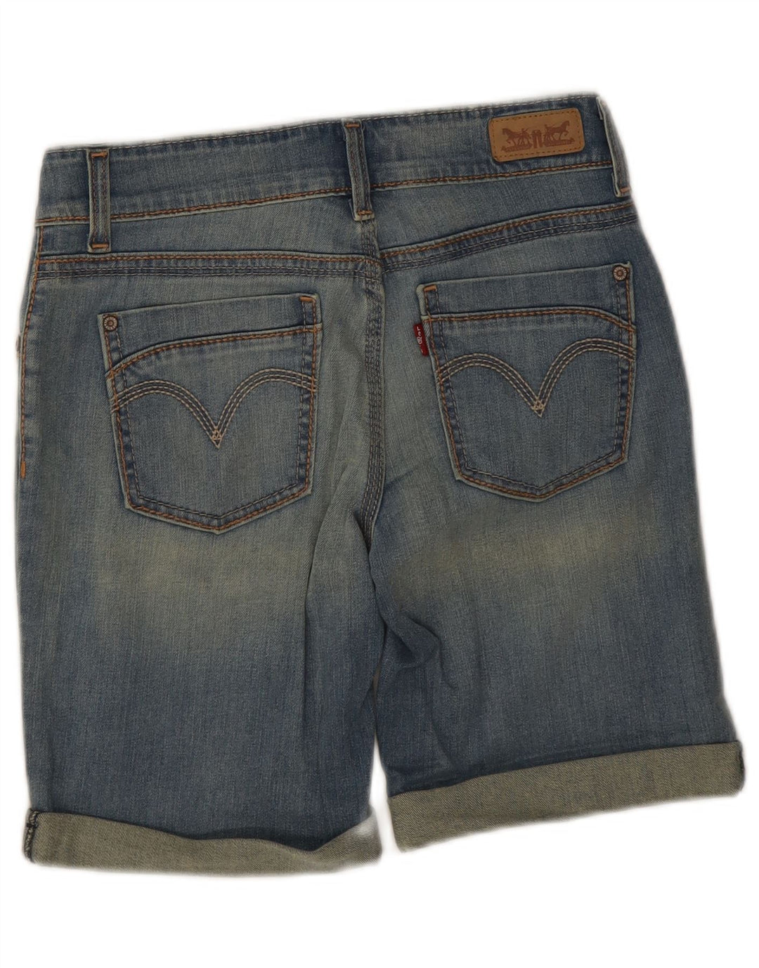 Damskie spodenki jeansowe Levi's US 6 Medium W28 Niebieskie bawełniane