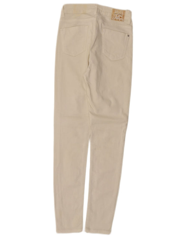 Damskie jeansy skinny Zara EU 34 2XS W24 L28 Biała bawełna