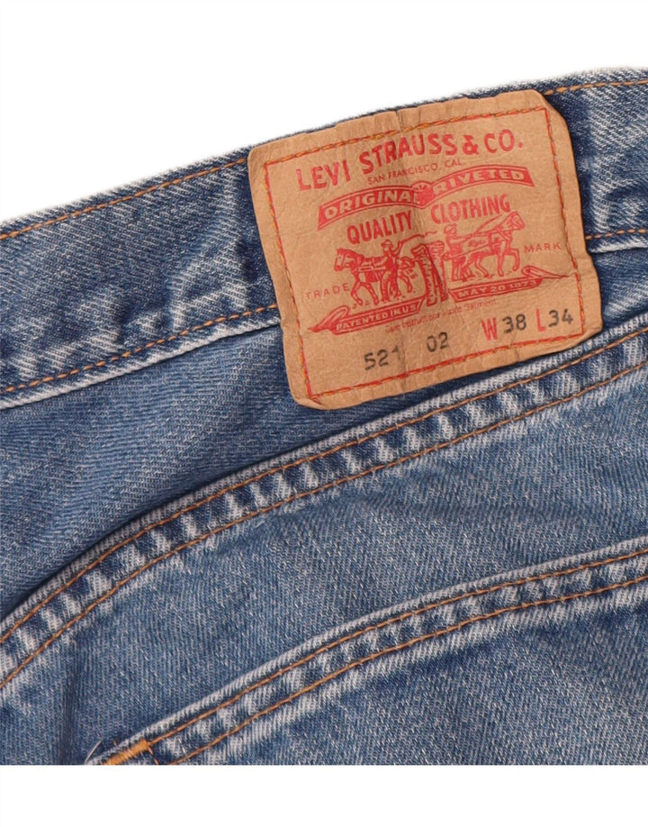 Męskie jeansy Levi's 521 Straight W38 L34 Niebieskie bawełniane
