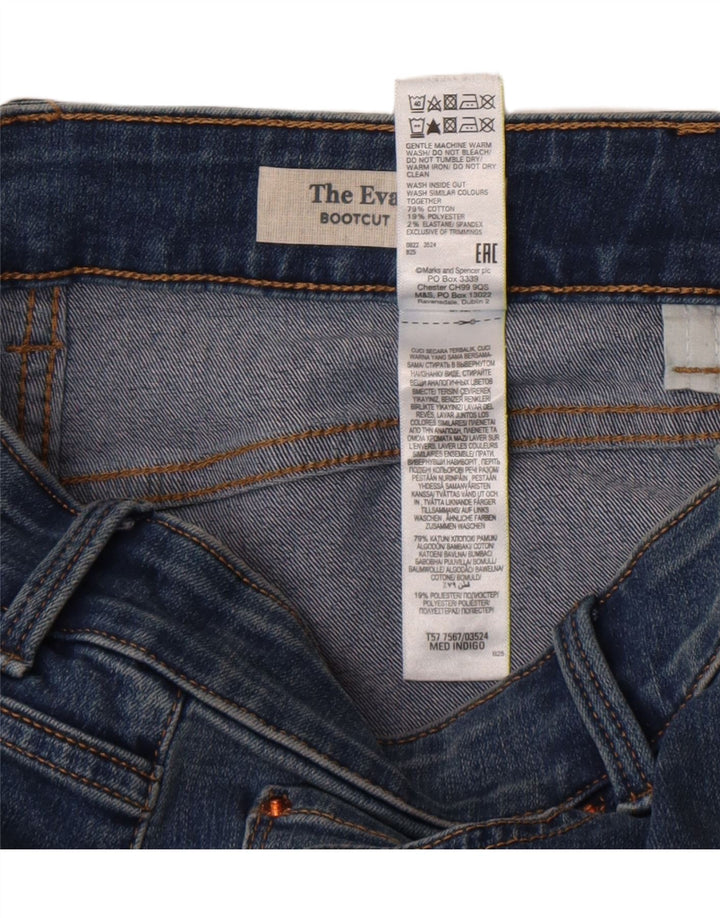 Marks & Spencer Damskie Jeansy Eva Bootcut UK 10 Małe W28 L34 Niebieskie
