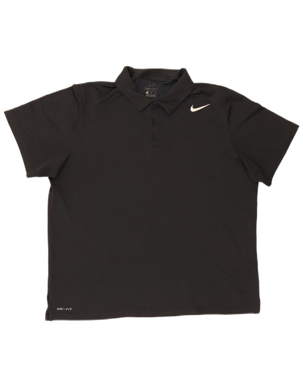 Męska koszulka polo Nike Dri Fit XL, czarna, poliestrowa