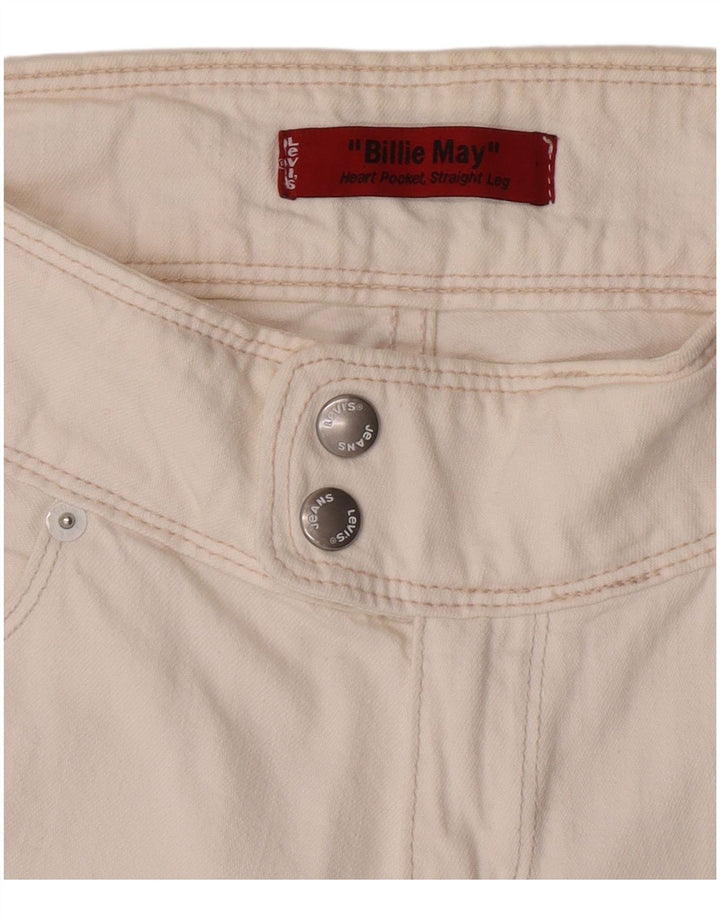 Damskie jeansy Levi's Billie May Straight W28 L33 Białe