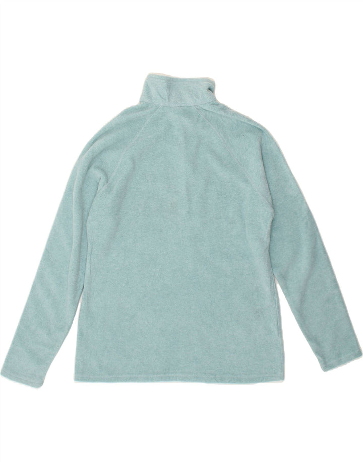 EDDIE BAUER Womens Zip Neck Fleece Jumper UK 14 Medium Blue Polyester Vintage Eddie Bauer and Second-Hand Eddie Bauer from Messina Hembry 