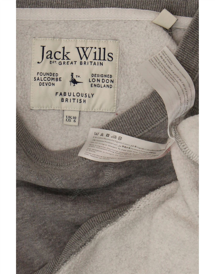 Damski sweter oversize Jack Wills UK 10, mały, szary, bawełniany