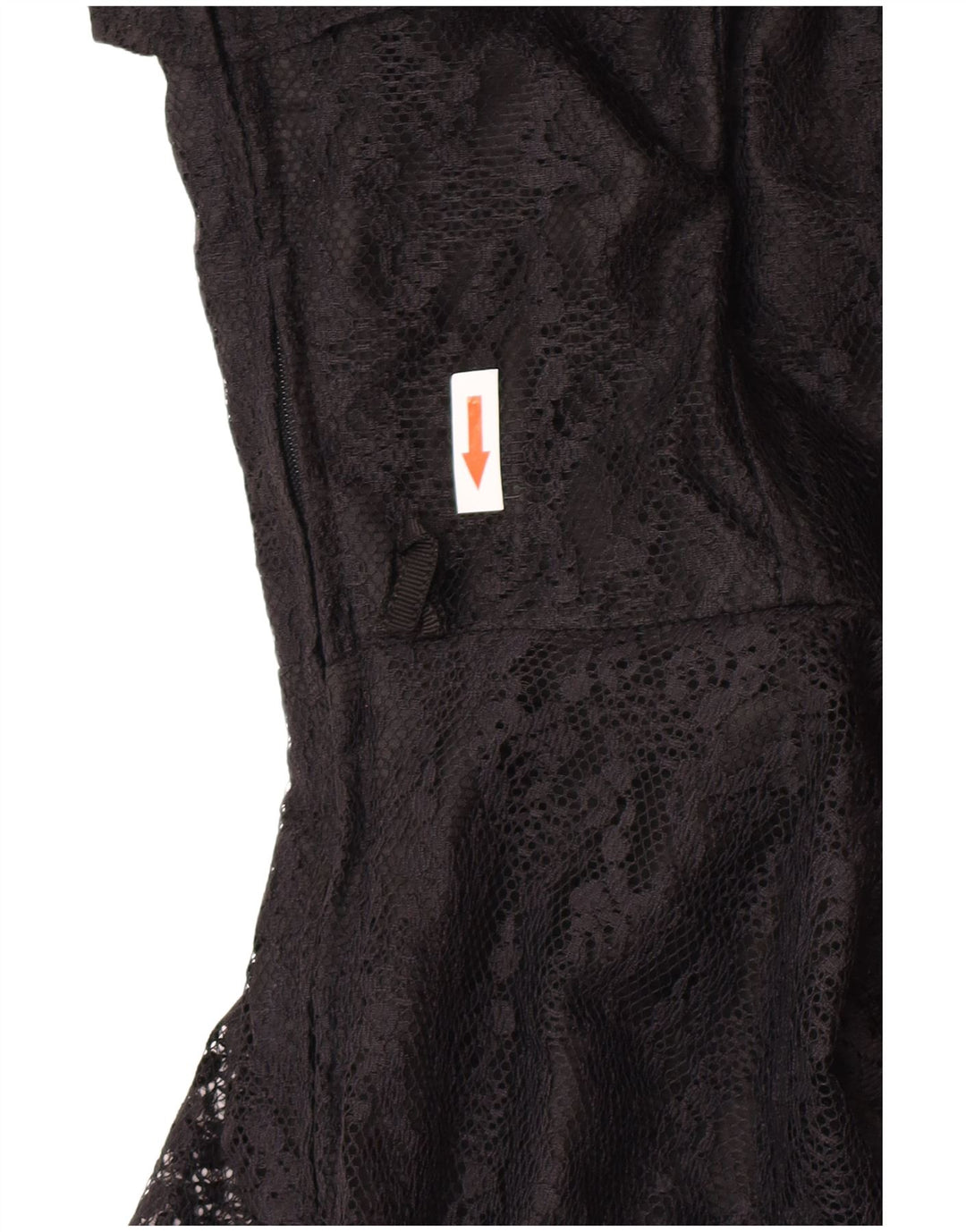 Vintage damska sukienka bez ramiączek UK 14, duża czarna w kwiaty, poliamid