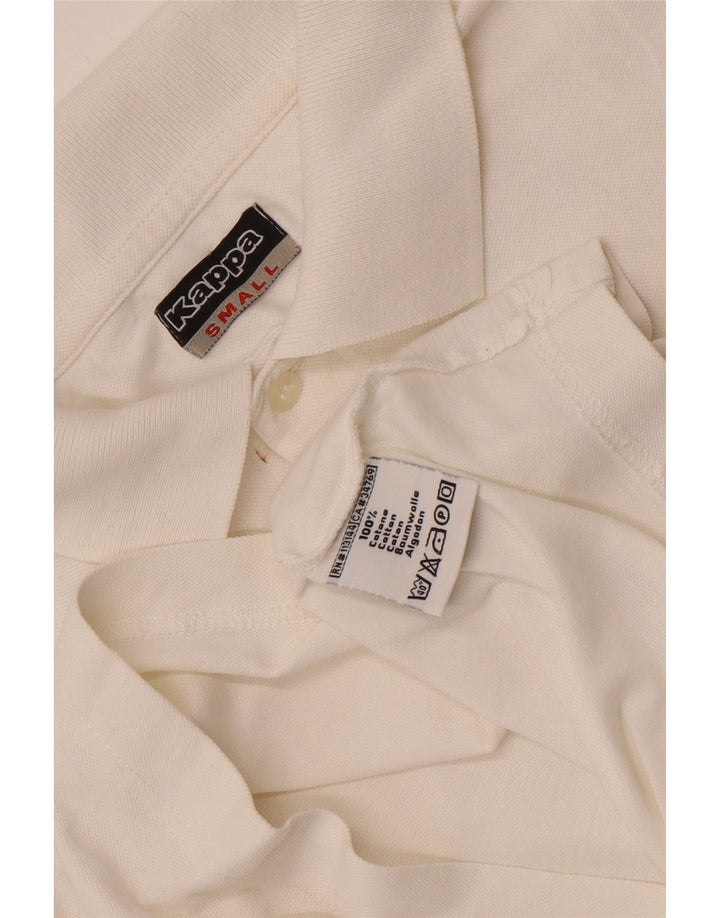 Męska koszulka polo Kappa, mała, biała, bawełniana