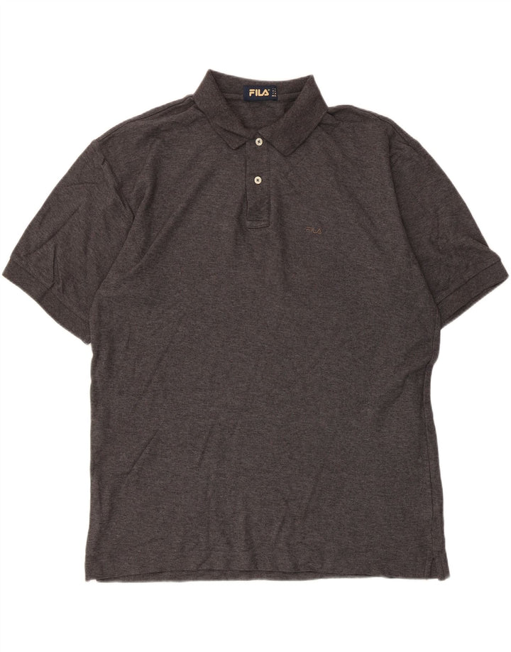 Męska koszulka polo Fila XL, szara, bawełniana w plamki