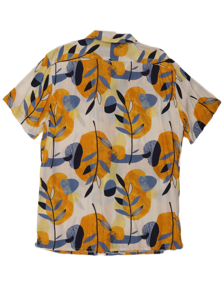 Koszula męska z krótkim rękawem w stylu vintage 2XL wielokolorowa wiskoza w kwiaty