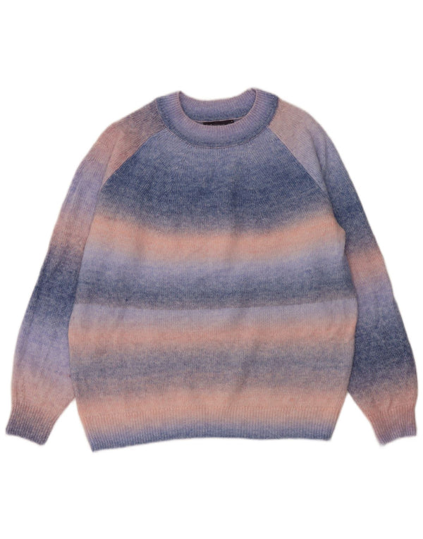 Marks & Spencer Damski sweter z okrągłym dekoltem, UK 14, średnie niebieskie paski