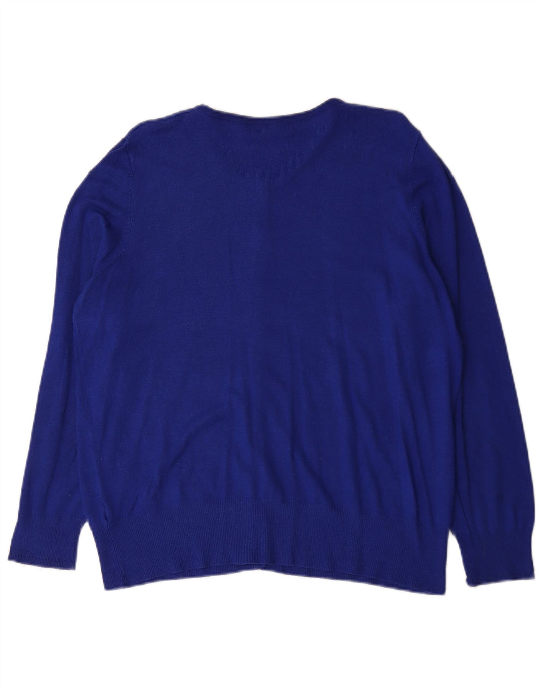 Marks & Spencer Damski sweter kardigan UK 16, duży, niebieski, wiskoza