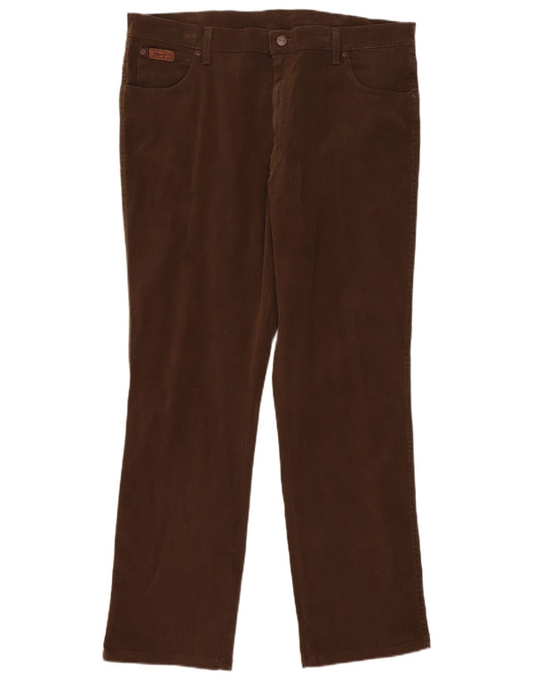 Męskie spodnie codzienne Wrangler Texas Stretch Straight W40 L34, bawełna khaki