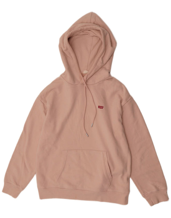 Levi's Womens Hoodie Jumper UK 16 Large Pink Cotton