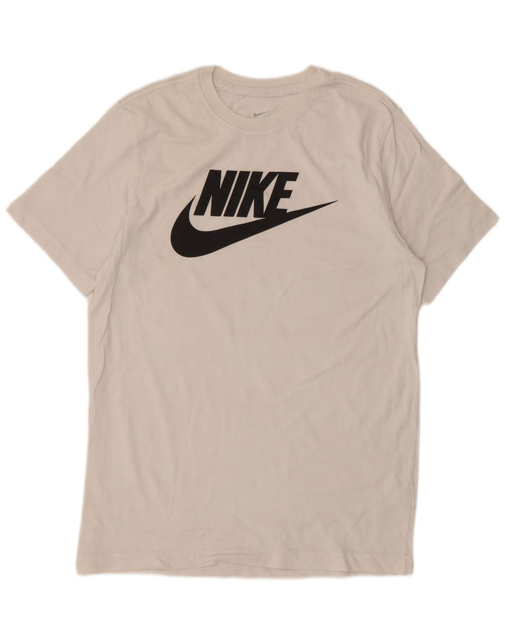 Męska koszulka z grafiką Nike, średnia, biała bawełna