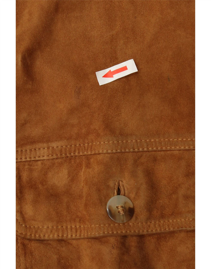 Vintage męska zamszowa kurtka bomber UK 42 XL brązowa