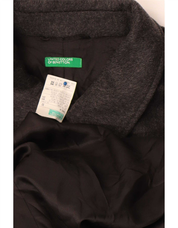 Płaszcz męski Benetton IT 50, duży, szary, wełniany