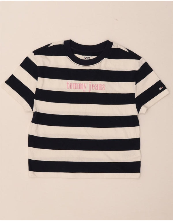 Damska koszulka z grafiką Tommy Hilfiger Top UK 4 XS, bawełniana w granatowe paski