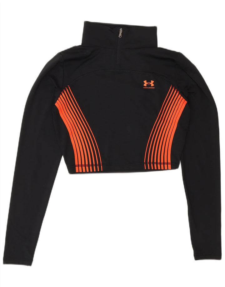 Damski dres Under Armour Graphic Crop Pullover Top UK 8 Small Black