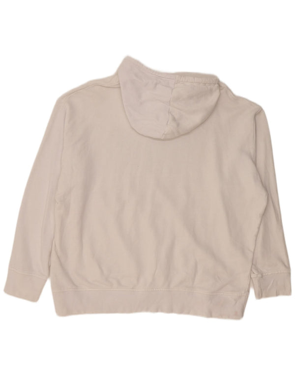 Damska bluza z kapturem Adidas Graphic Graphic UK 28/30 3XL Biała bawełna