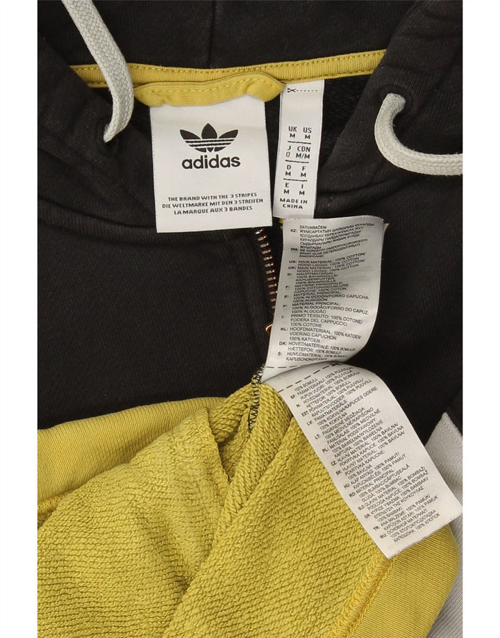 Męski sweter Adidas z grafiką i zamkiem błyskawicznym, średni wielobarwny blok kolorów