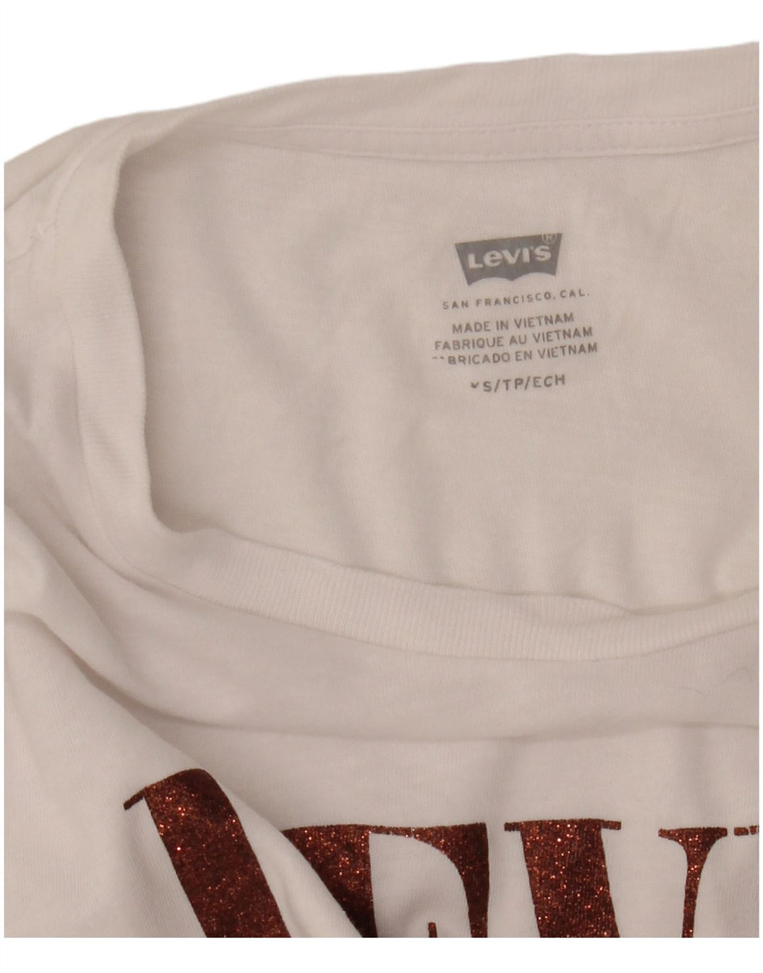 Damska koszulka z grafiką LEVI'S Top UK 10 Small White