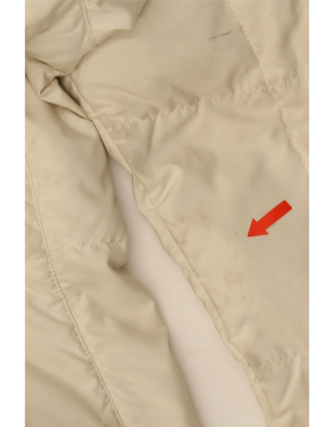 Damski płaszcz ocieplany The North Face UK 16, duży, beżowy nylon