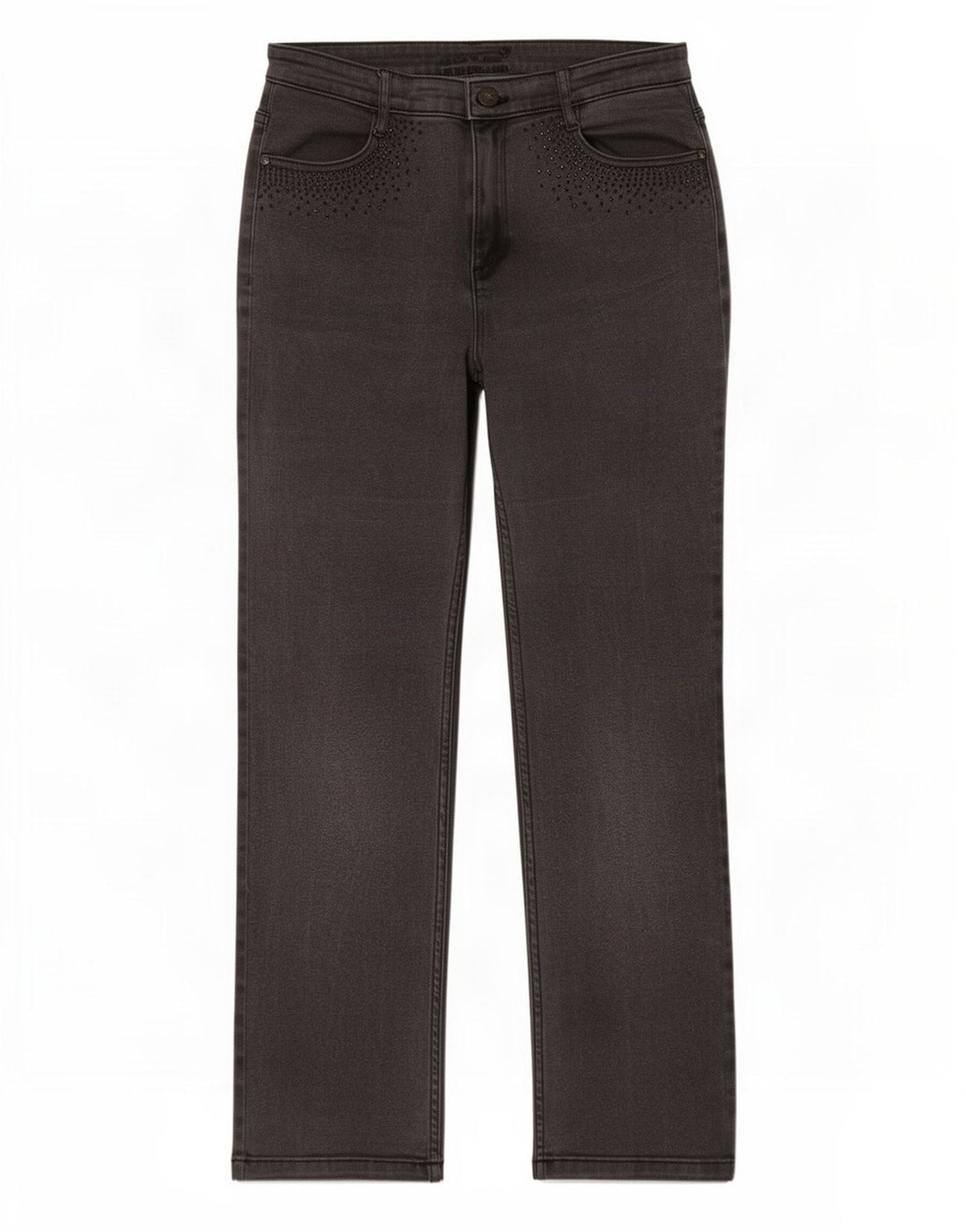 Marks & Spencer Damskie proste dżinsy UK 12 Medium W30 L29 Szara bawełna
