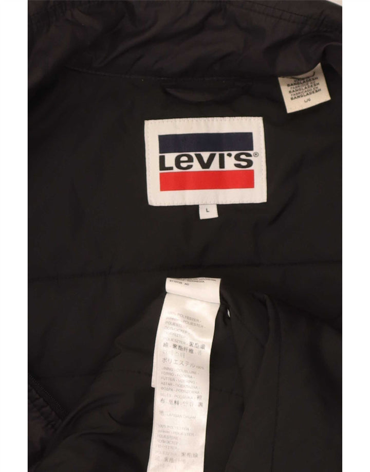 Męska ocieplana kurtka Levi's UK 40, duża, czarna, poliester