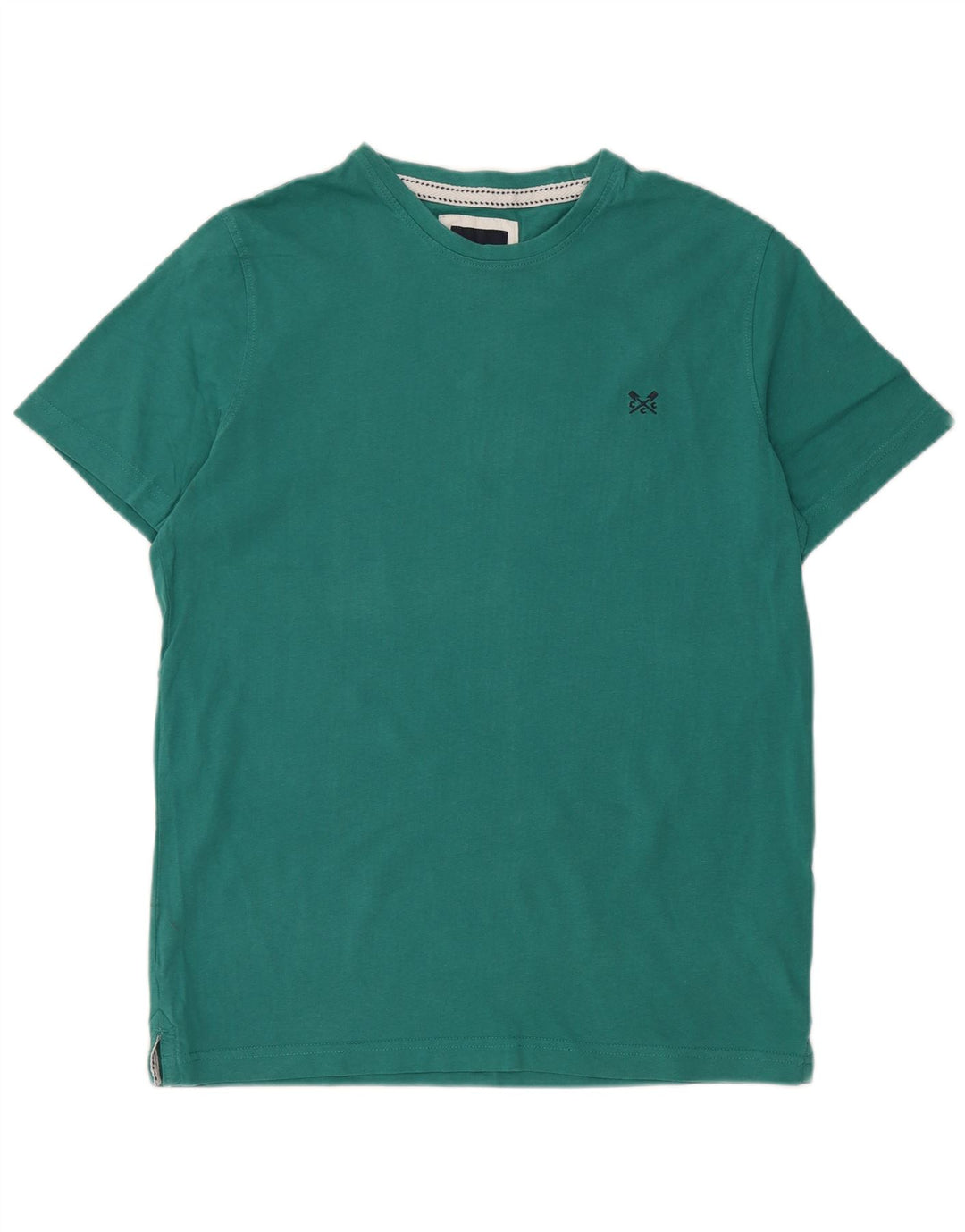 Crew Clothing Męski T-shirt Top Średniej Zielonej Bawełny