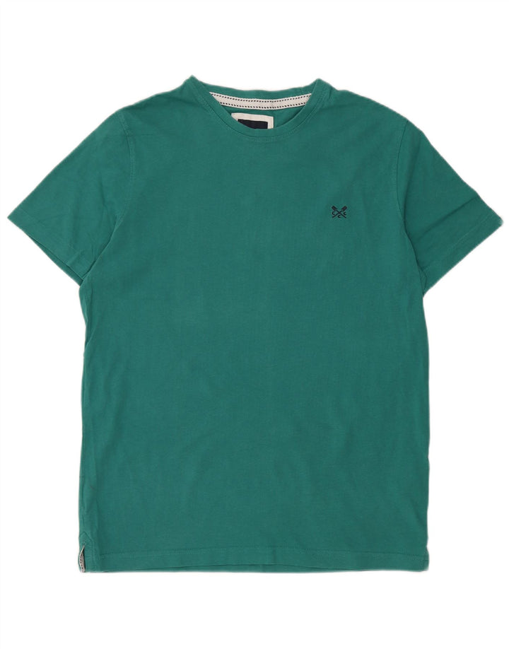 Crew Clothing Męski T-shirt Top Średniej Zielonej Bawełny