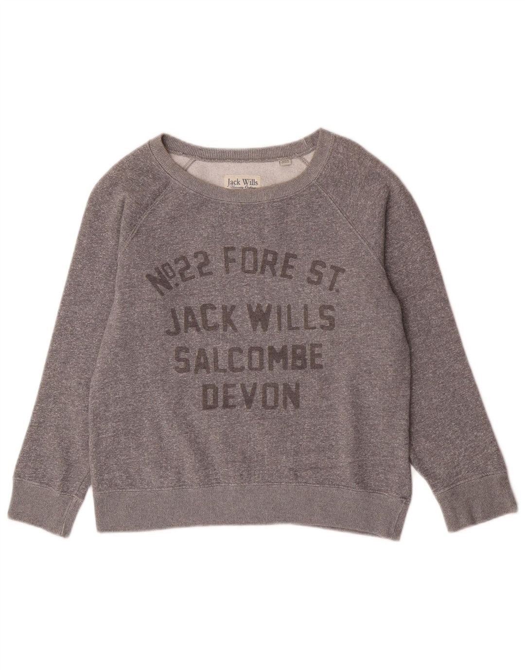 Damska bluza oversize z grafiką Jack Wills, UK 10, mała szara