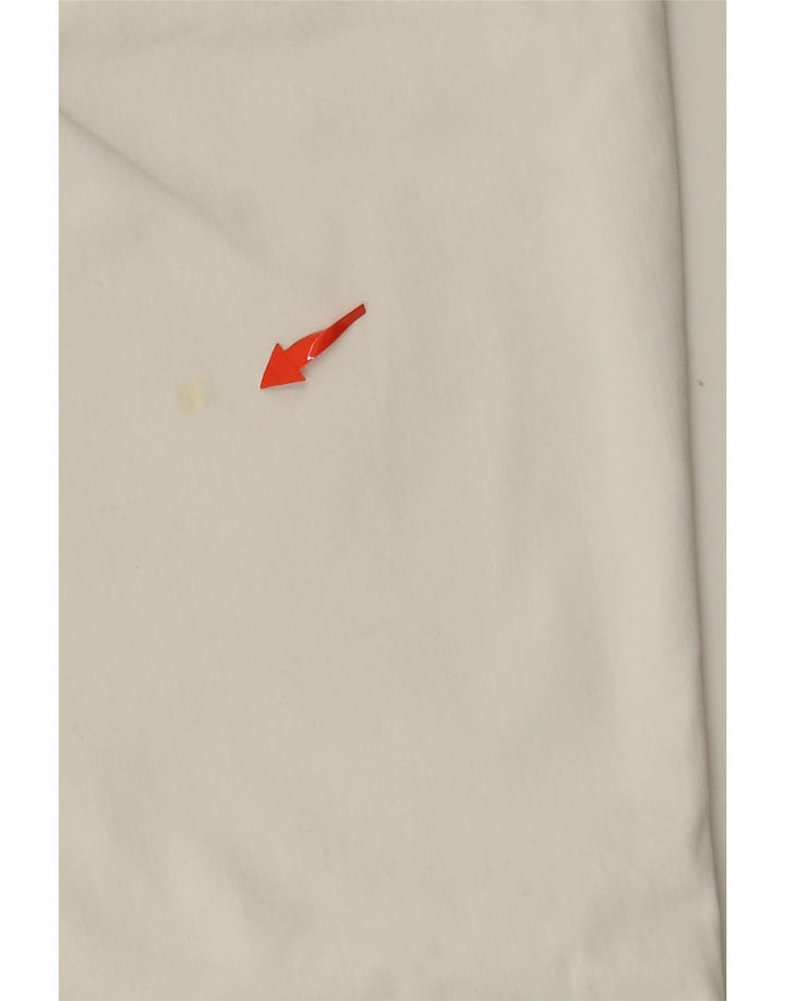 Damskie proste spodnie GUESS W29 L23 w kolorze złamanej bieli, bawełniane