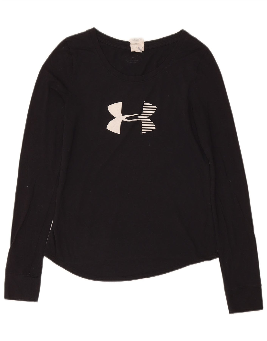 Damski top z grafiką UNDER ARMOUR z długim rękawem, UK 10, mały, granatowy
