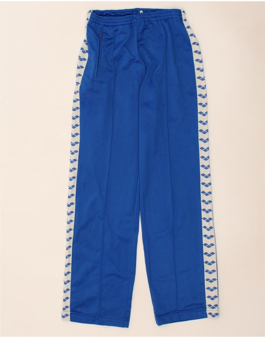ARENA Boys Tracksuit Trousers 11-12 Years Blue Colourblock Vintage Arena and Second-Hand Arena from Messina Hembry 