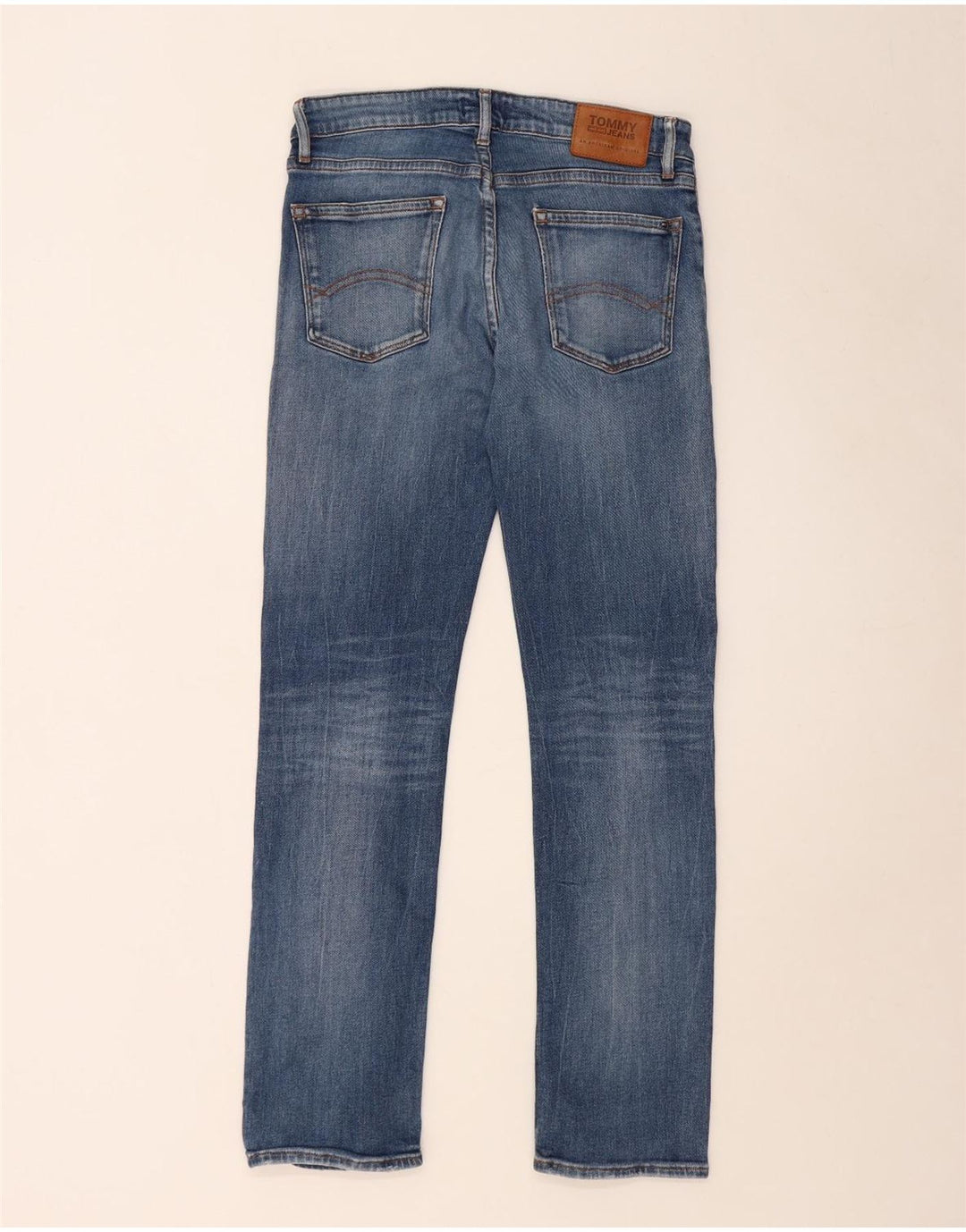 Tommy Hilfiger Męskie Ryan Straight Jeans W32 L42 Niebieskie bawełniane